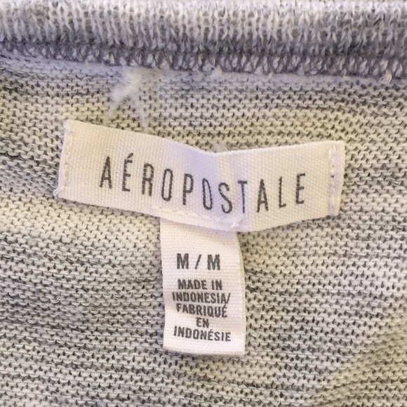 Aeropostale Henley Pullover Sweater Raw Edge Hem Medium - Picture 4 of 5